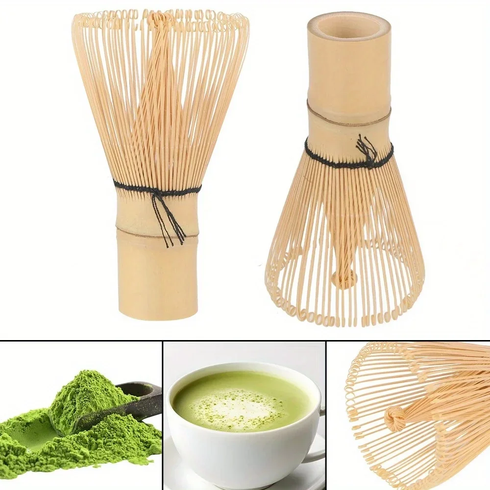 Bamboo Whisk Chasen - 1PC キッチンアクセサリー 100 抹茶緑茶パウダー泡立て器茶器日本儀式竹茶筅茶ツール茶ブラシ
