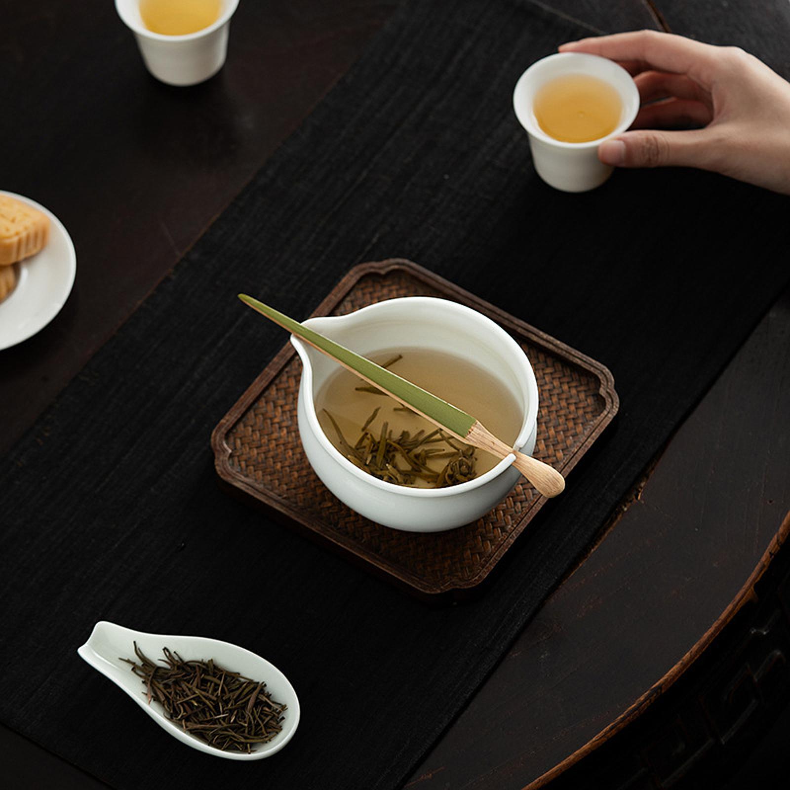Matcha Bowl Chawan - 抹茶茶道用茶碗セット 陶磁器 茶碗 竹製茶杓付き 本格的な中国茶道の道具 ギフトに最適