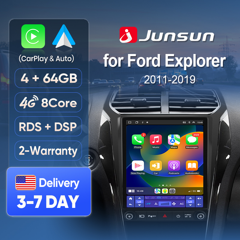Japanese Lifestyle Products - Junsun ワイヤレスCarPlayスクリーン フォード エクスプローラー 2011-2019 カーオーディオ