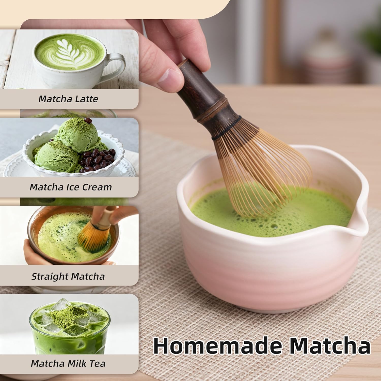 Bamboo Whisk Chasen - 信茶仙 手作り竹抹茶泡立て器 100%天然竹製茶筅 茶筆 泡立て器 ミキサー