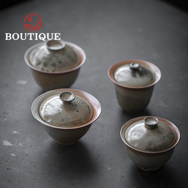 Matcha Bowl Chawan - お茶のビール,色付き,セラミック,美的,お茶の付属品を備えたレトロな木製ドリンクカップ