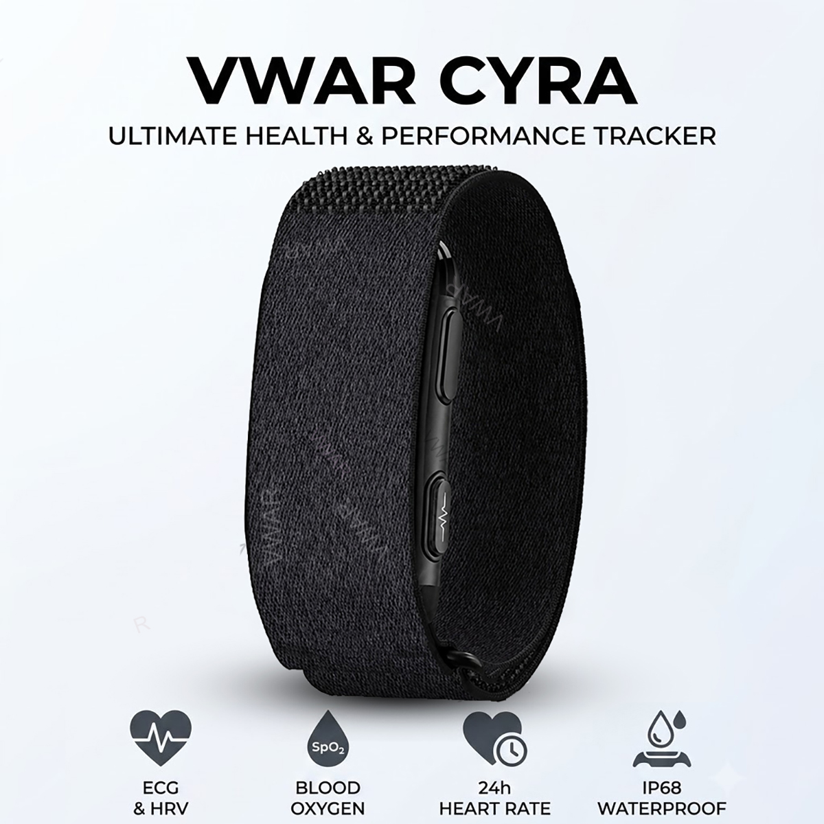 Japanese Lifestyle Health - VWAR CYRA スクリーンレスフィットネストラッカー ECG+HRV スマートブレスレット心拍数防水スポーツスマートバンド健康スマートウォッチ cirqa