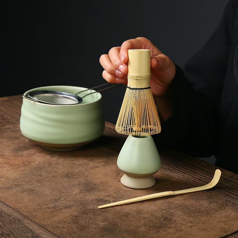 抹茶茶筅ホルダー セラミックホルダー 竹製抹茶茶筅用 抹茶茶 - Bamboo Whisk Chasen のレビューと価格