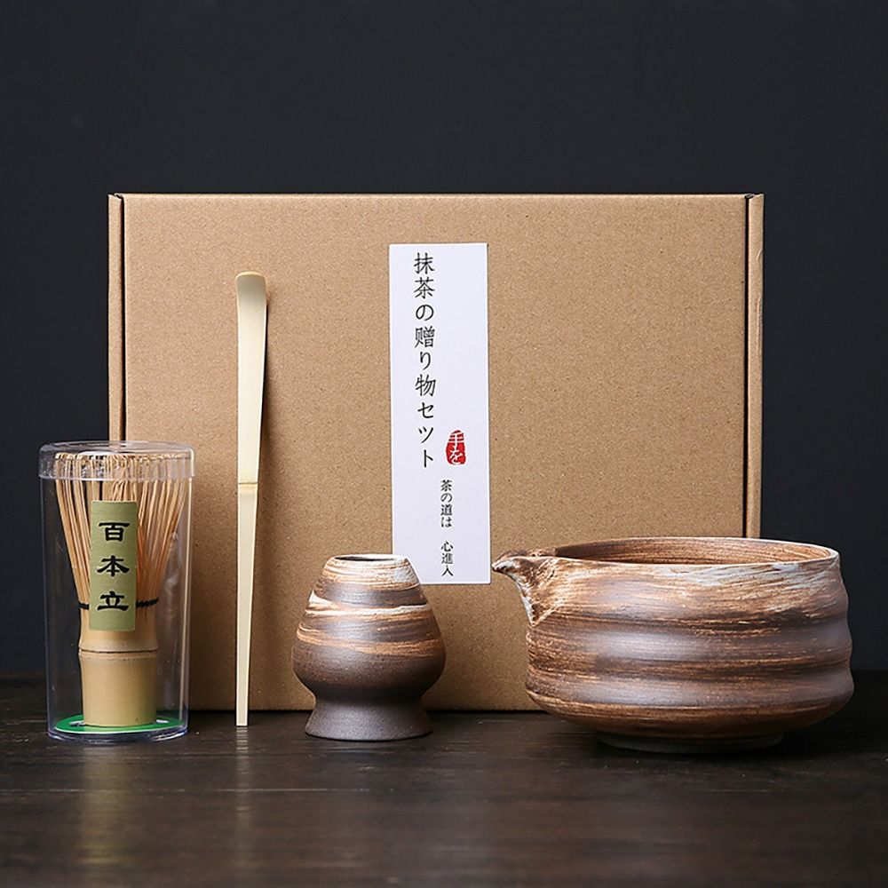 竹セラミック抹茶セット,4個,食品グレード,安全泡立て器,再 - Bamboo Whisk Chasen のレビューと価格