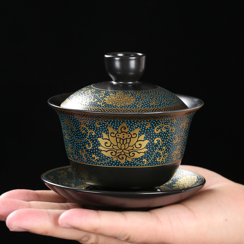 クラシックなチャイニーズティーカップ,ゲイワンブラッククレイ - Matcha Bowl Chawan のレビューと価格