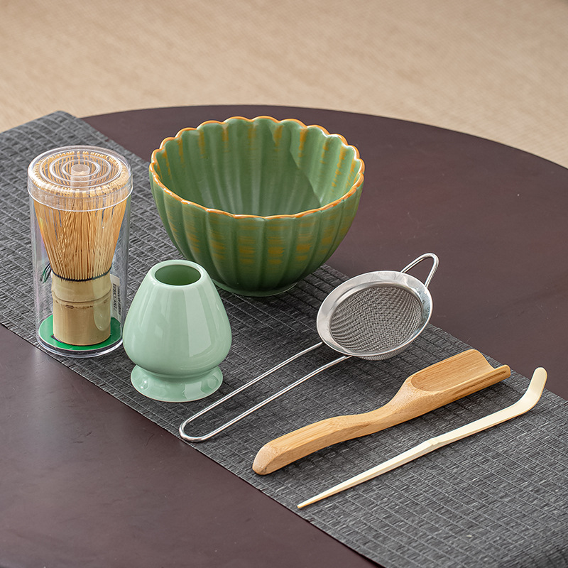 6点セット 日本抹茶泡立て器セット（茶筅）、手作り竹製茶道道 - Bamboo Whisk Chasen のレビューと価格