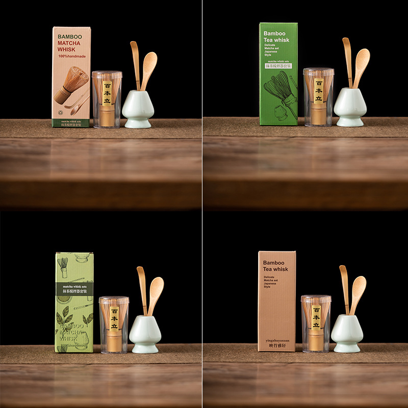 4個入り竹製抹茶泡立て器セット 百本爪茶筅 茶筅スタンド 抹 - Bamboo Whisk Chasen のレビューと価格