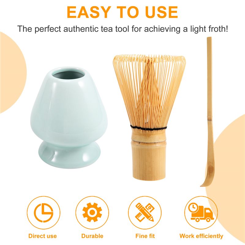 A34R抹茶泡立て器セット 竹製抹茶茶器セット 100本爪抹 - Bamboo Whisk Chasen のレビューと価格