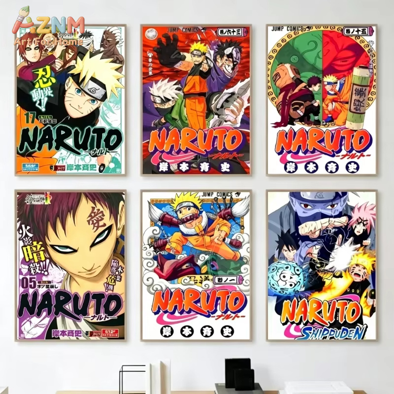 N-ナルトアニメ熱血忍者雑誌表紙ポスターキャンバス絵画ホーム - Japanese Lifestyle Magazines のレビューと価格