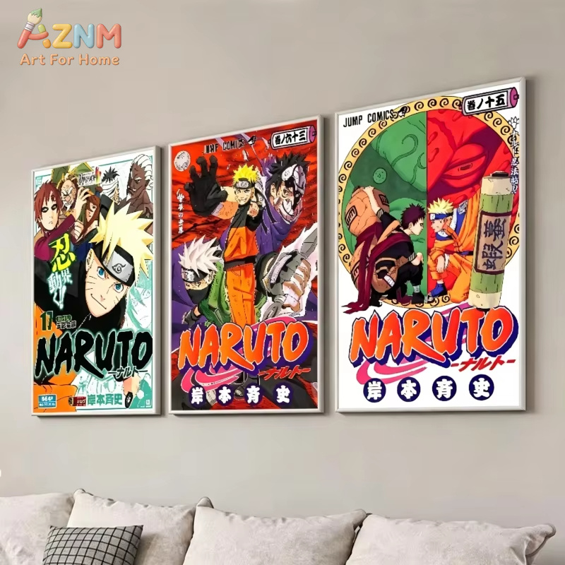N-ナルトアニメ熱血忍者雑誌表紙ポスターキャンバス絵画ホーム - Japanese Lifestyle Magazines のレビューと価格