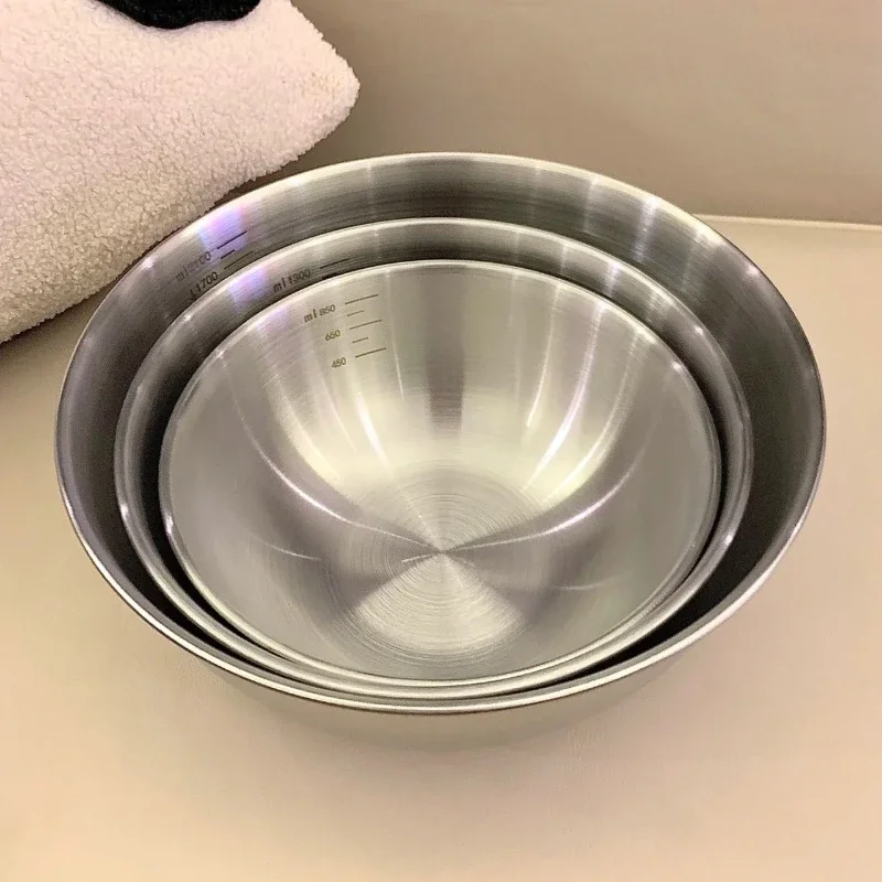 3 個のステンレス鋼の調理ボウル、家庭用スケールボウル、濃厚 - Matcha Bowl Chawan のレビューと価格