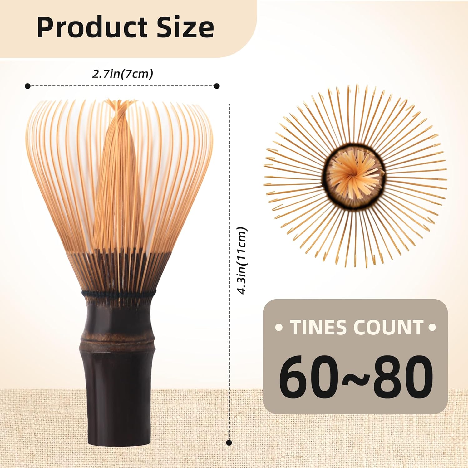 信茶仙 手作り竹抹茶泡立て器 100%天然竹製茶筅 茶筆 泡 - Bamboo Whisk Chasen のレビューと価格