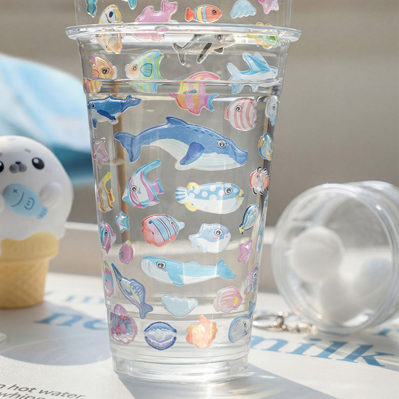 和風漫画海洋生物 3D レリーフクリスタルステッカーかわいい - Japanese Lifestyle Products のレビューと価格