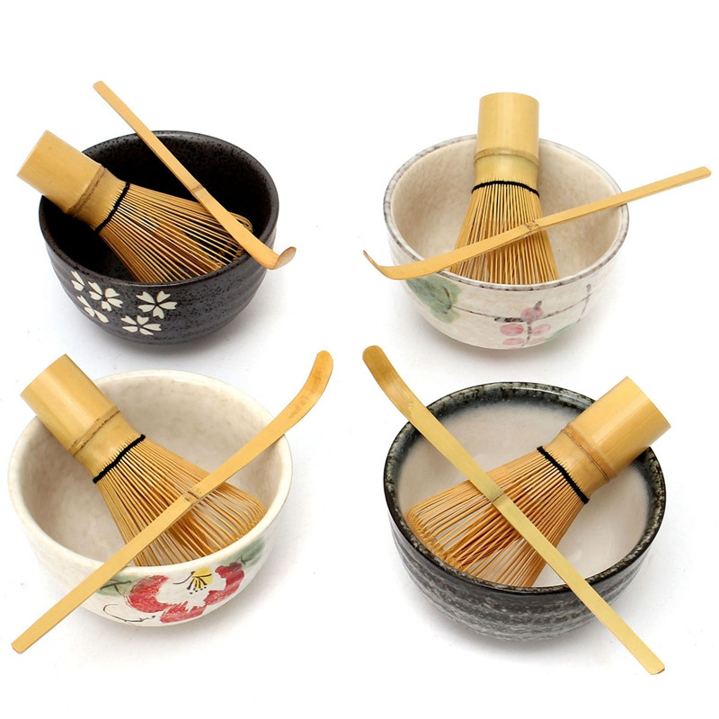 最も人気のある伝統的な抹茶碗、泡立て器、スコップキット、竹製 - Bamboo Whisk Chasen のレビューと価格
