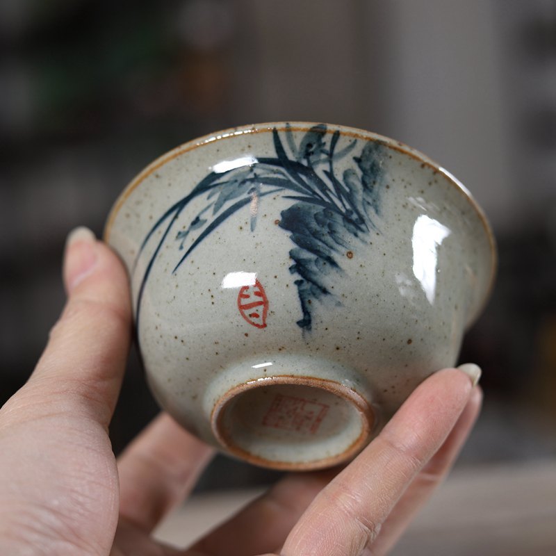手描き中国 Sancai Gaiwan 陶器ティーカップボウ - Matcha Bowl Chawan のレビューと価格